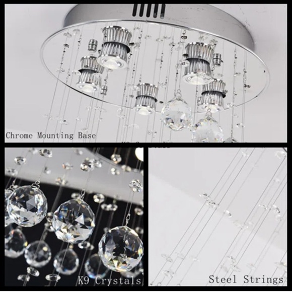 Wade Logan Silver Crystal Chandelier - Picture 2 of 7